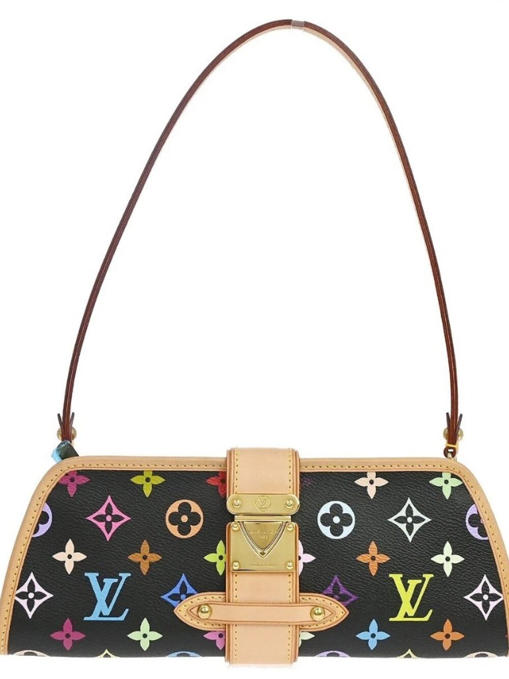 Louis Vuitton Black Multicolor Shirley Shoulder Bag M40050 MI0055 168057